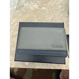 Prada Portacarte Di Cred Micro Vitello Leather Wallet Card Holder NWT
